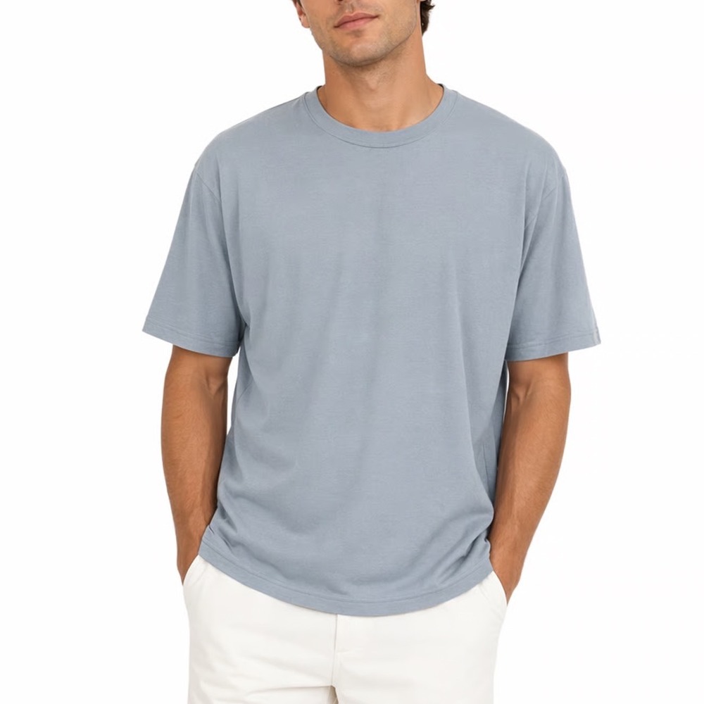 Fresh Clean Tees T-Shirt Mens 2XL Teal Cotton Short Sleeve Crew Neck Pullover